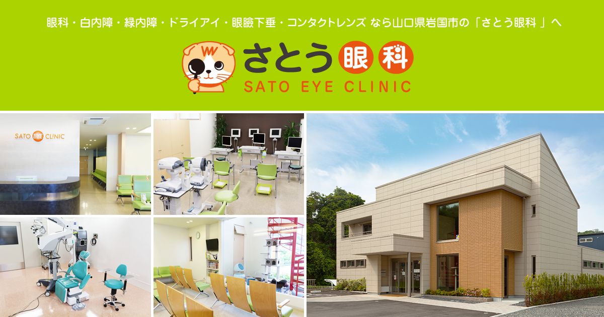 山口県岩国市の眼科 さとう眼科／白内障 緑内障 網膜硝子体 硝子体手術 黄斑疾患 眼瞼疾患